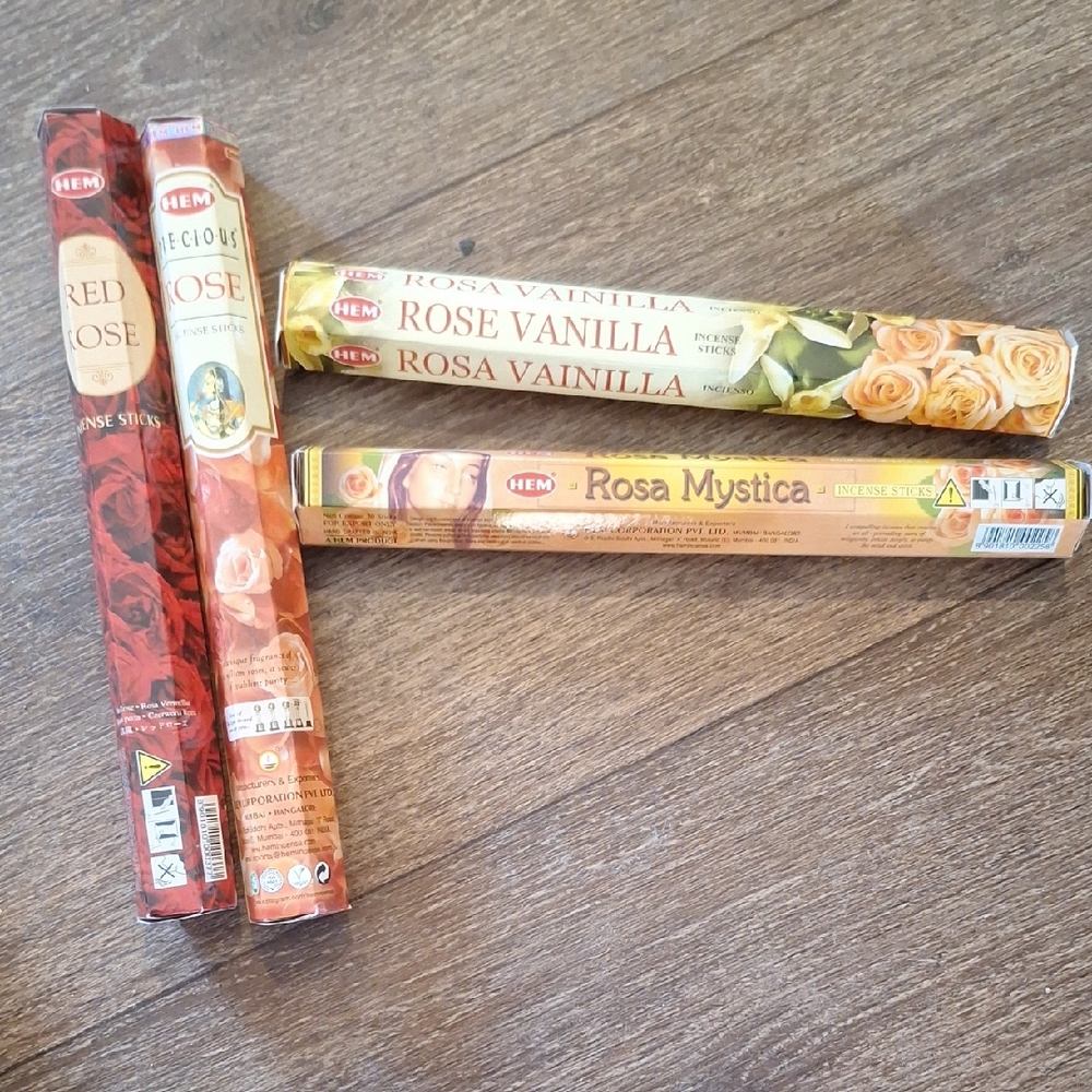 80 Hem Rose and Rose Vanilla Incense Sticks Collection